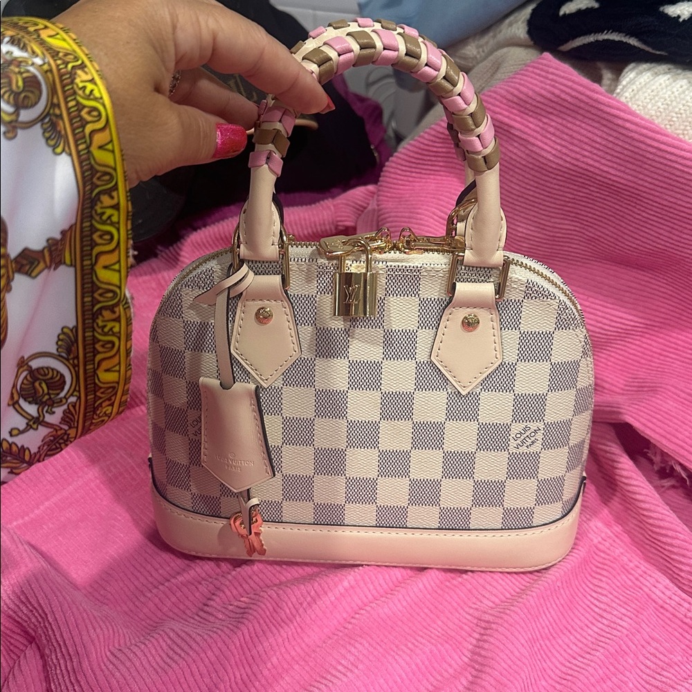 Damier Azur Alma BB  with special edition braided handles. Like new!